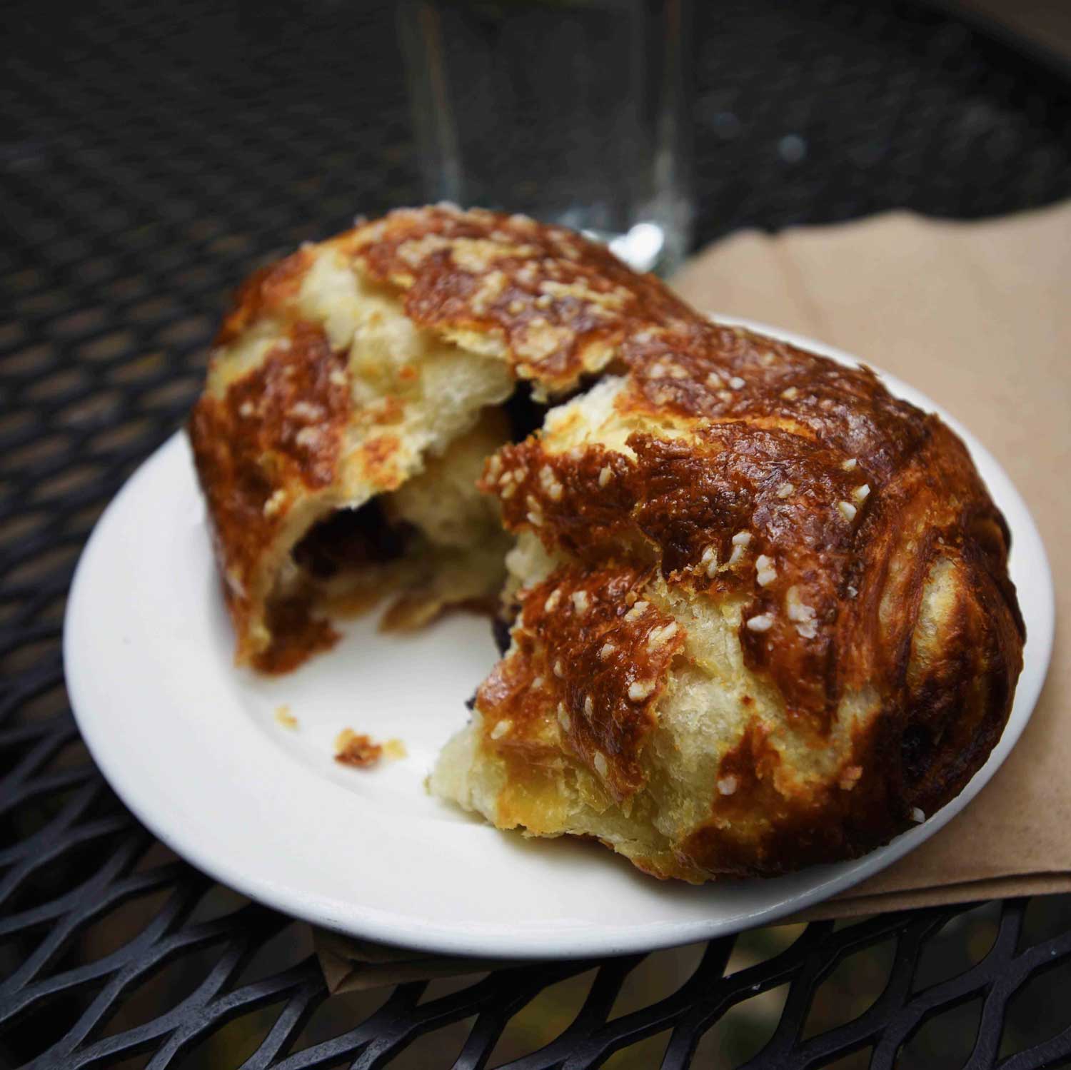 The chocolate pretzel croissant has become a favorite at Arlequin