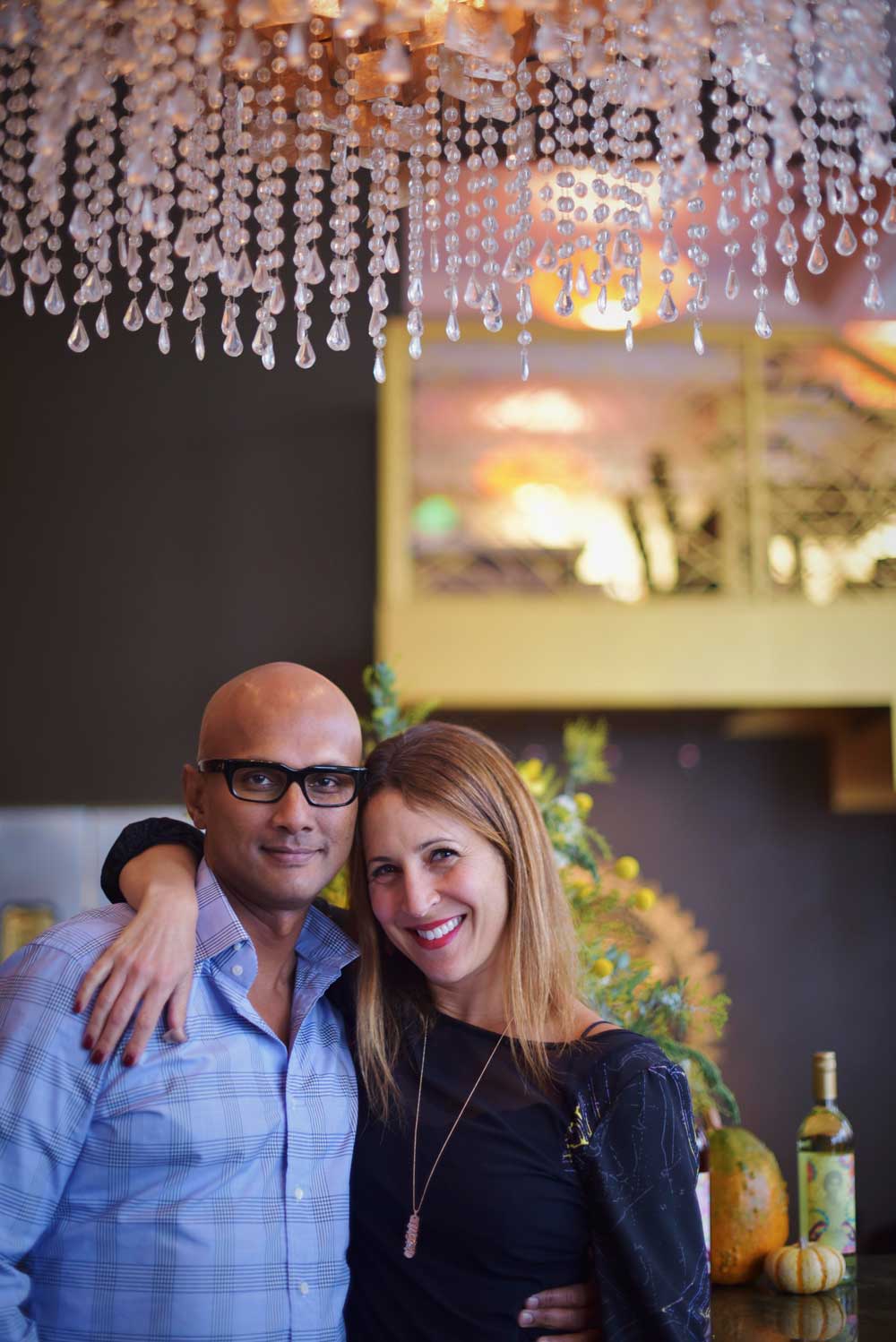 Anjan and Emily decorated Dosa with beautiful, glittering chandeliers to reflect the nightlife feel 
