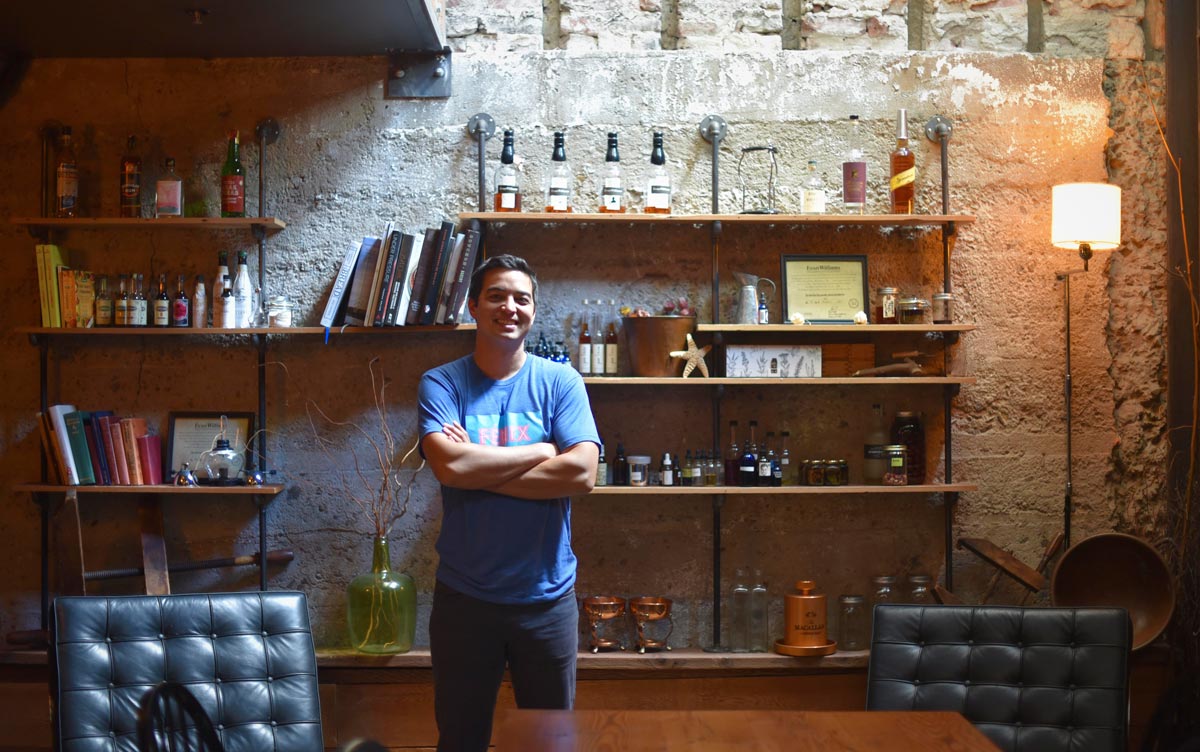 Matt Semmelhack, the founder of Mercer Restaurant Group, in the private dining room of the group's flagship restaurant, AQ
