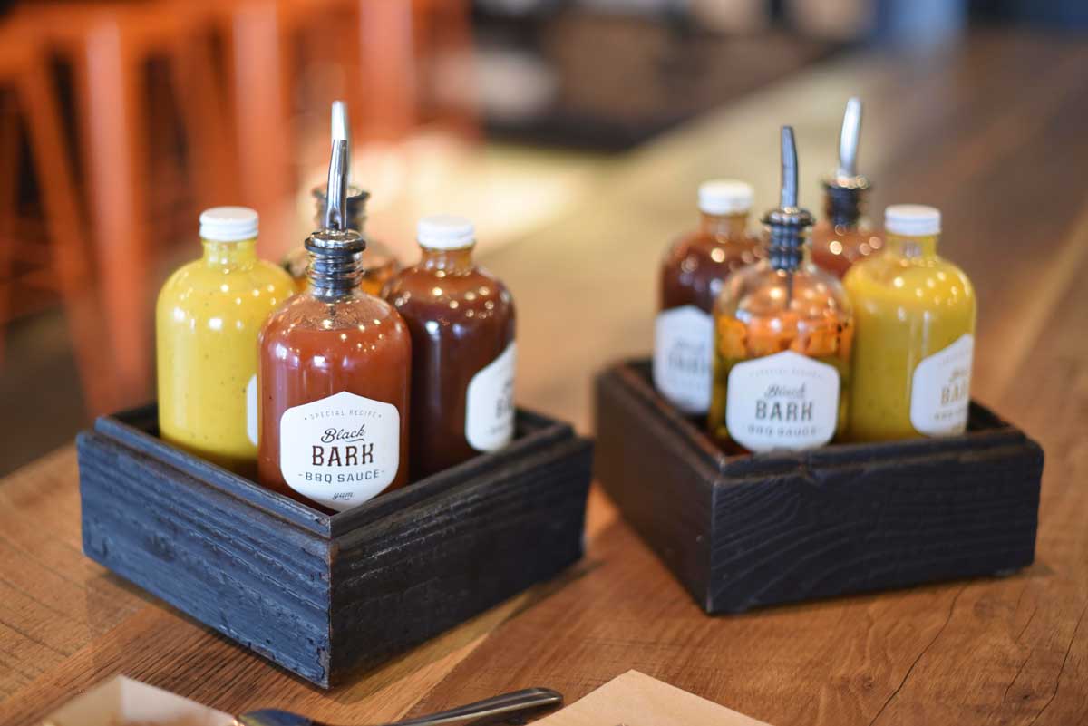 The Black Bark BBQ sauces are made from chef David's special recipe