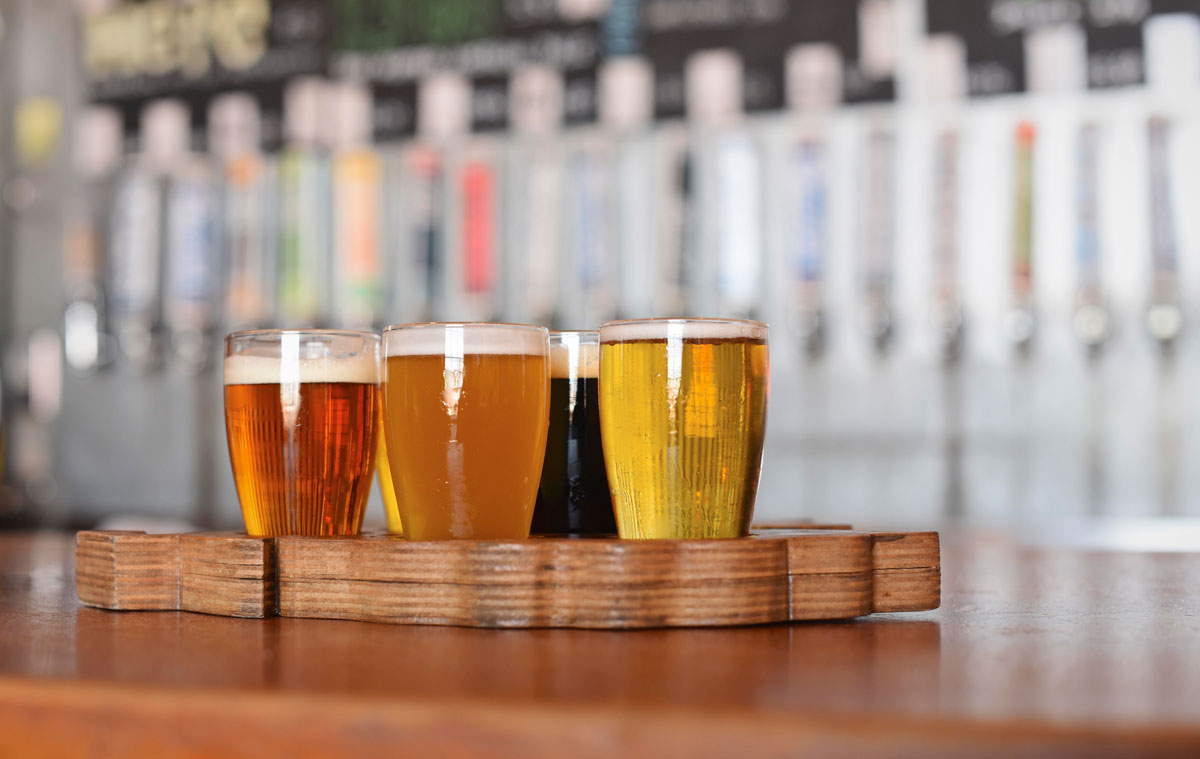 The assortment of beer at Drake's spans from the now-traditional IPA to stouts and blondes.
