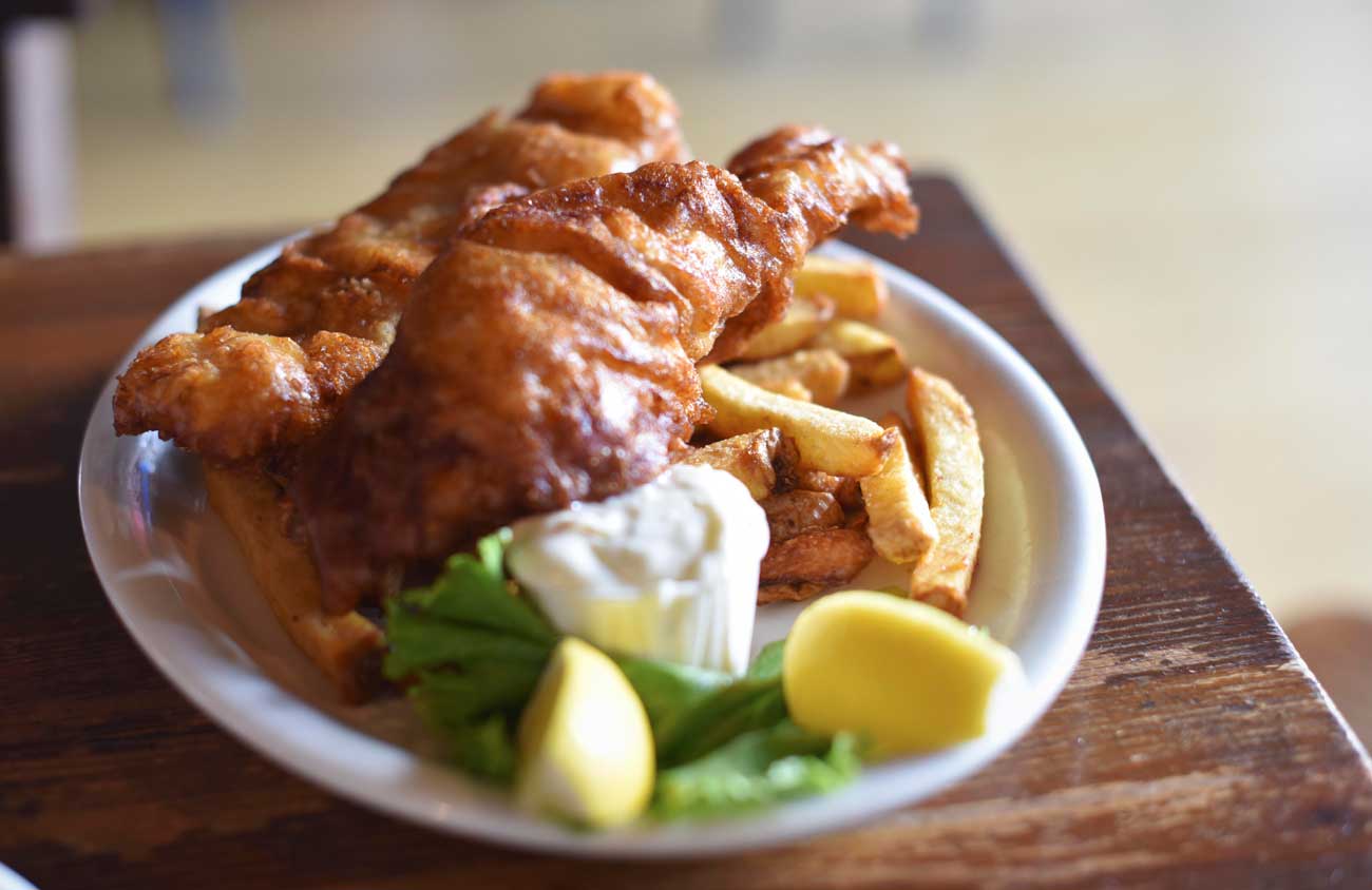 The Fish and Chips are made from fresh caught fish and require very little seasoning.