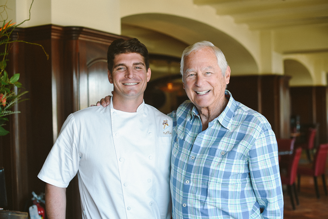 Larry Mindel with Executive Chef Benjamin Balesteri 
