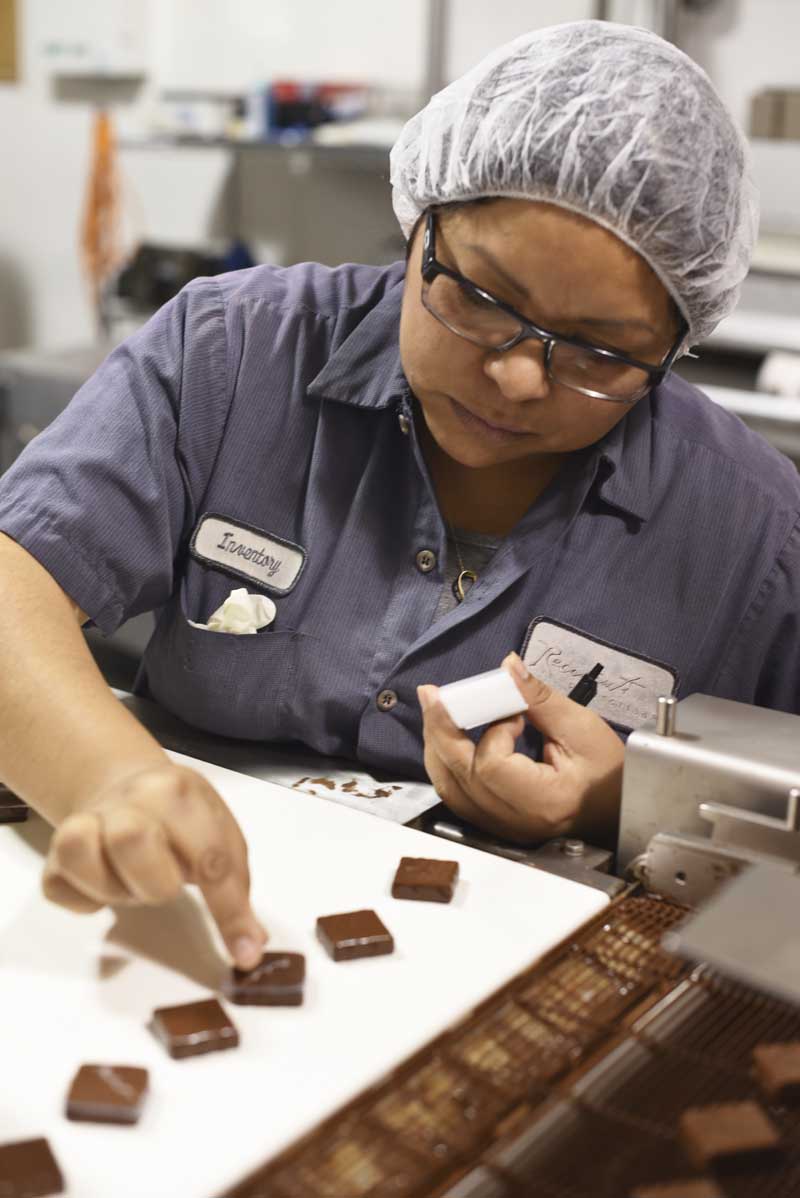 Each chocolate is carefully styled  