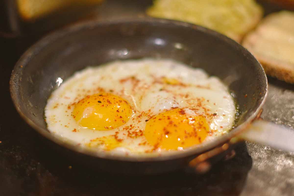 Sizzling eggs  
