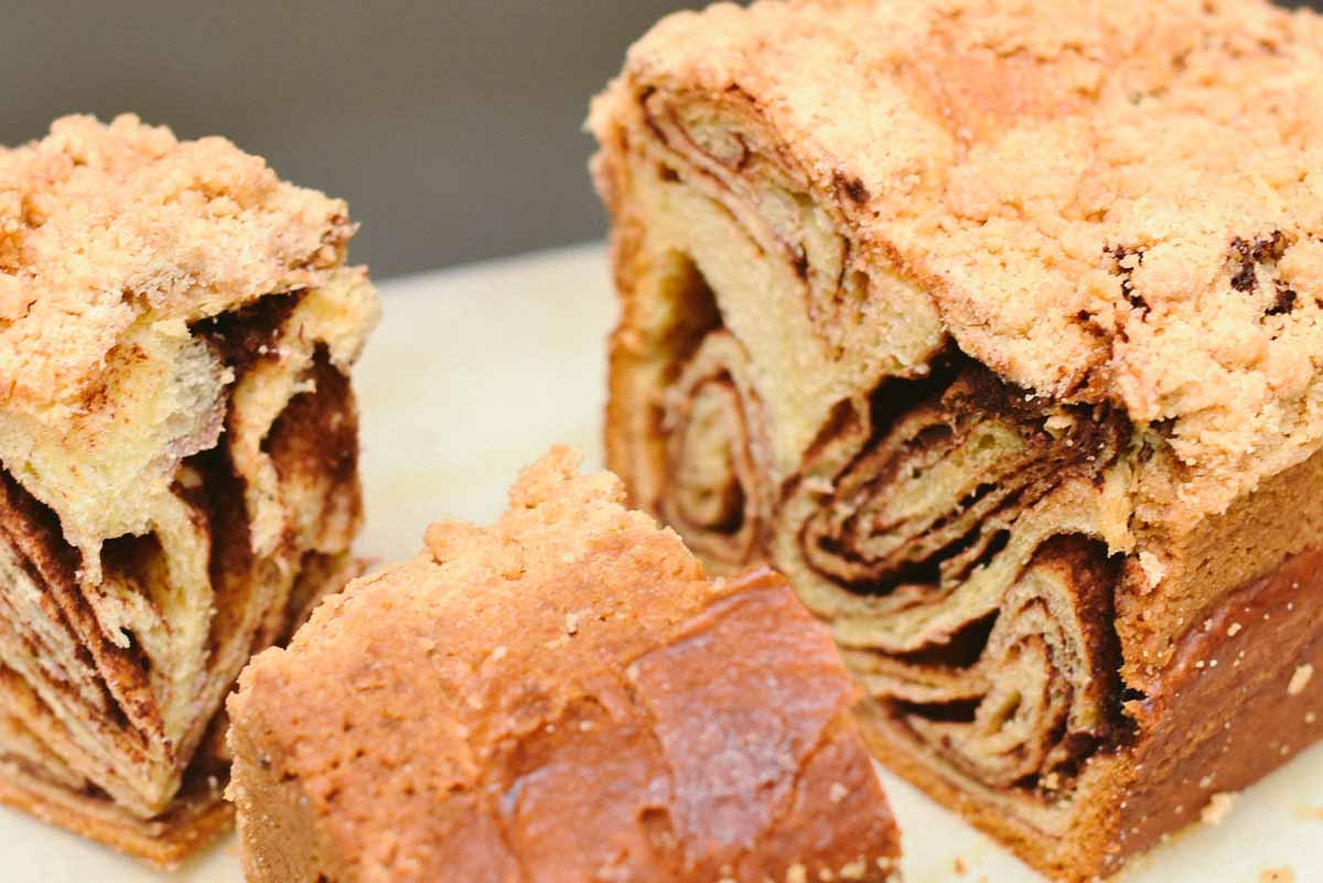 The chocolate babka cake is a personal recipe for Evan and Ari Bloom - it was a treat their grandmother used to make for them, growing up.  